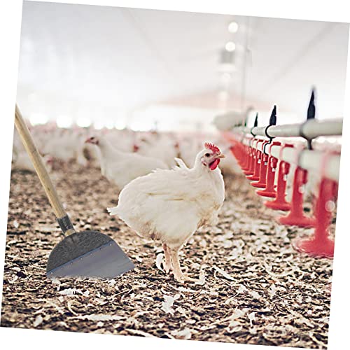 LIOOBO Practical Farm Cleaning Shovel Long Handle Scoop Shovel for Pig Chicken Manure Ground Cement Spade - size: 25X27X3.5cm