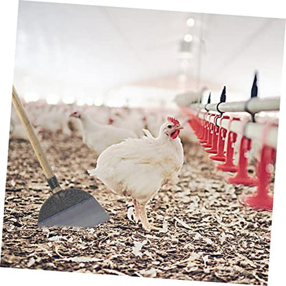 LIOOBO Practical Farm Cleaning Shovel Long Handle Scoop Shovel for Pig Chicken Manure Ground Cement Spade - size: 25X27X3.5cm
