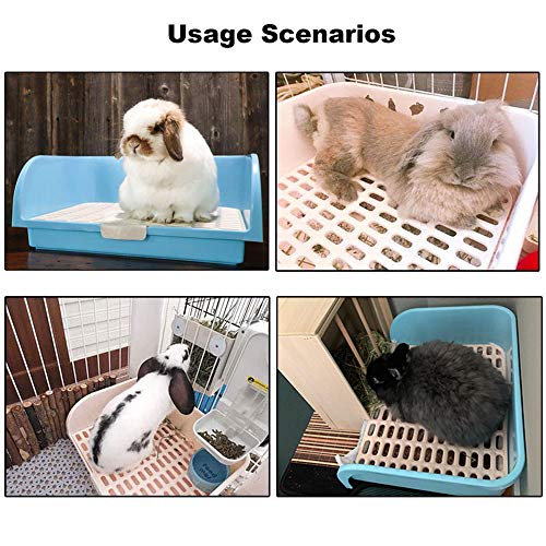 Guinea Pig Playpen with Cover, Bunny Playpen with Top & Large Rabbit Litter Box, Small Animal Potty Trainer