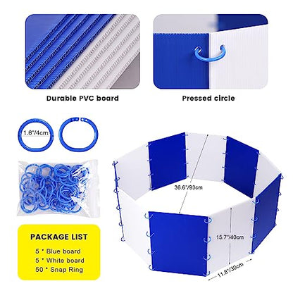 Chick Starter Kit Chicken Brooder Box for 15 Ducks Chicks Portable Coop & Chicken Cage Dog Playpen Panels for Small Animal