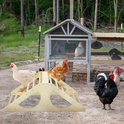 Chicken Roosting Bar Solid Wood Roosting Ladder Poultry Perch Stand Jungle Gym for Backyards Chicken Coops Farms Chicken Toy for Chicks Hens Roosters Large Birds Parrots Macaws L - size: Large