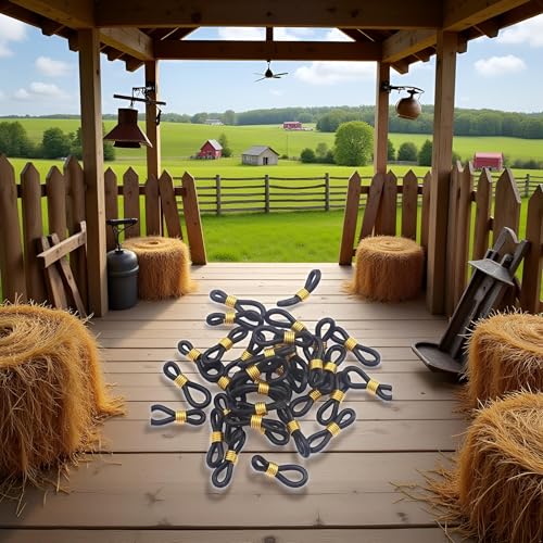 50Pcs Black Baby Chick Splay Leg Hobble Chicken Leg Bands Adjustable Hobbling Chicken Hobble Braces for Spraddle Leg Repair Poultry Care Supplies for Chick Bird Ducks Newly Hatched