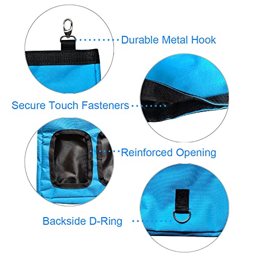 Guinea Pig Hay Feeder, Hanging Rabbit Hay Feeder Bag for Guinea Pigs Bunnies Chinchillas. Blue - color: Blue