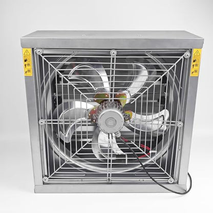 24" Wall Mounted Exhaust Fan - Variable Speed -Automatic Shutter - Vent Fan For Home Attic, Shed, or Garage Ventilation, 4390 CFM, 6180 SQF Coverage Area, New Version - style: 24''-Variable Speed