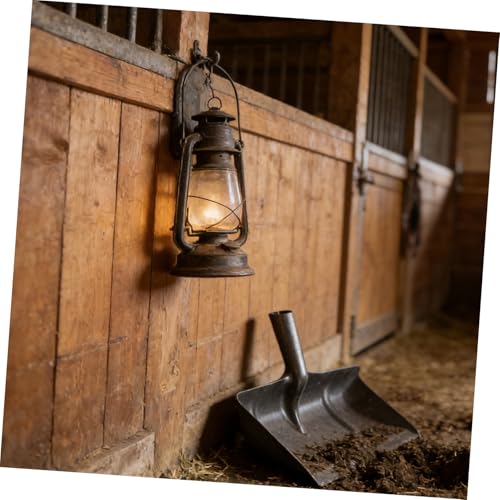 Manual Manure Scraper for Chicken Coop and Livestock Cage, 40cm Stainless Steel Poultry Cage Cleaning Rake with Sturdy Handle, Livestock Shelter and Garden Manure Scoop Tool