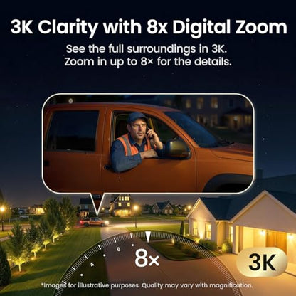 aosu T2 Pro Security Cameras Wireless Outdoor, 3K Dual Cam No Blind Spot Security Camera for Home, 170° Wide + 360° PTZ, AI Human Vehicle Tracking, Solar Powered, Local Storage - style: solo-Cam