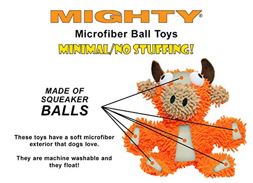 MIGHTY® 2 Pack Microfiber Large Monkey Ultra Durable Plush Dog Toy | Multiple Layers & Reinforced Seams , Washable and Floats , Mighty® Construction - color: 2PK Brown Monkey