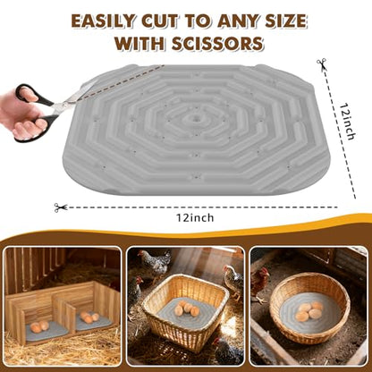 Washable Chicken Nesting Pads for Laying Eggs Nesting Pads for Chicken Coop Nesting Chickens Durable Chicken Bedding for Coop, Poultry Nest Box Pads for Chickens,4 Pcs