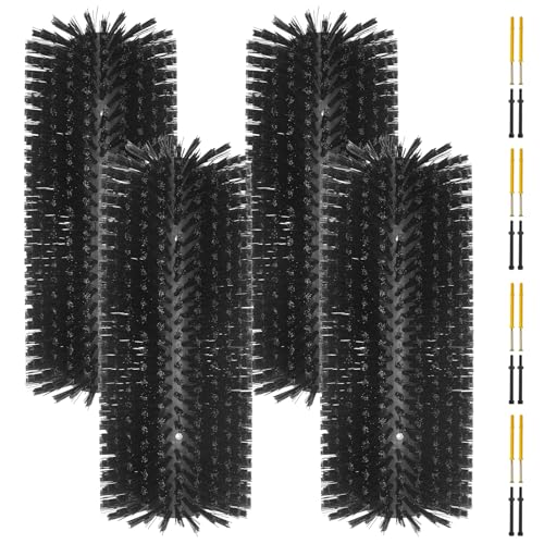Livestock Scratching Brush Goat Scratcher Full Massage Grooming Brush with 16 Screws for Cattle, Sheep, Horses, Pigs - color: Black, size: 4pack