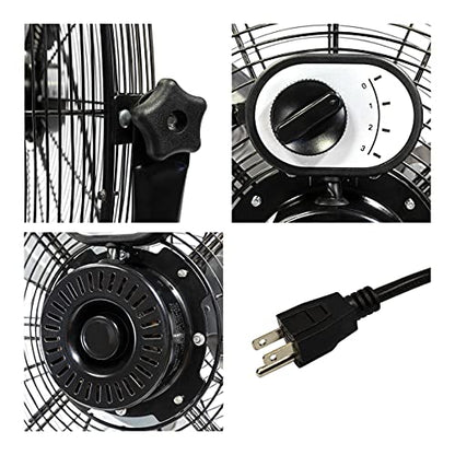 Maxx Air Industrial 30" Pedestal Fan, Powerful Heavy Duty Commercial Fan for Warehouses, Factories, and Large Spaces, Adjustable Height, Durable Construction, High Velocity Air Circulation