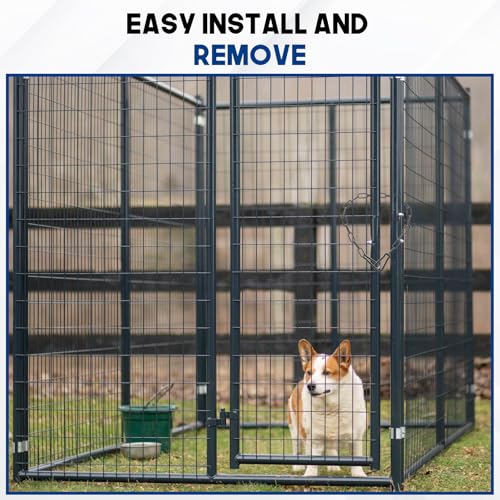20 Inch Gate Chain Lock with Carabiner, Stainless Steel Chain Link Gate Lock, 2Pcs Barn Chain for Outdoor Fences Gates Pet Cages Livestock Corrals (Black)