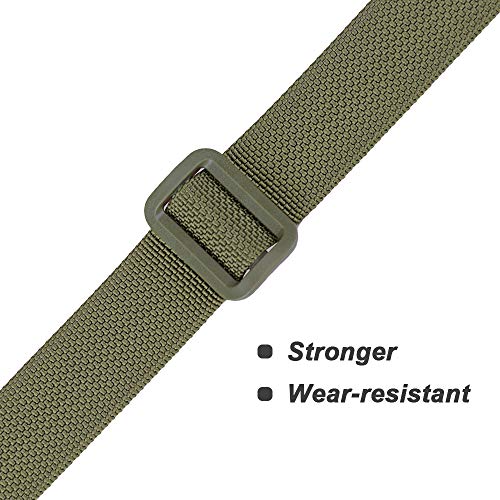MAGARROW 78" x 1" Strap Buckle Packing Straps Adjustable 1-Inch Belt - color: Green 6.5 feet Long (4-PCS)