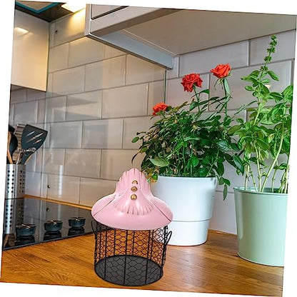 Garneck 1set Creative Ceramic Covered Storage Basket Southeast Asian Style Container for Kitchen Organization and Home Decor and Multifunctional Design Easy to Move Handles