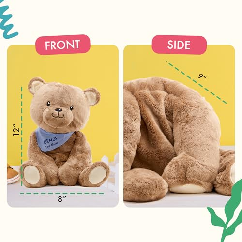 Lilly's Love Weighted Stuffed Animals for Adults & Kids — 5lb Calming Bear Plush for Anxiety, ADHD & Sensory | Machine Washable Weighted Stuffed Animal w/Removable Insert | Benji The Bear - color: Bear