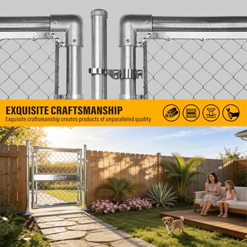 2-3/8" x 2-3/8" Chain Link Gate Latch Heavy Duty Stainless Steel Fence Gate Fork Latch Hardware with Padlock Hole 1pcs - color: 2-3/8"x2-3/8"