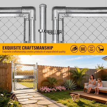2-3/8" x 2-3/8" Chain Link Gate Latch Heavy Duty Stainless Steel Fence Gate Fork Latch Hardware with Padlock Hole 1pcs - color: 2-3/8"x2-3/8"