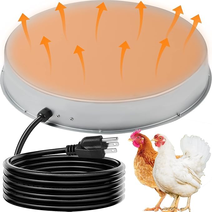 2 Pcs Poultry Chicken Water Heater: Chicken Water Heater Base for Winter, for Plastic/Metal Poultry Watere Under 6 Gallons, Heated Waterer for Chickens 125W - size: 15 inch (2-Pack)
