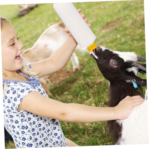 Alasum 2sets Goat Supplies Livestock Milk Feeding Bottles Calf Lamb Nursing Dispenser Easy to Clean Store