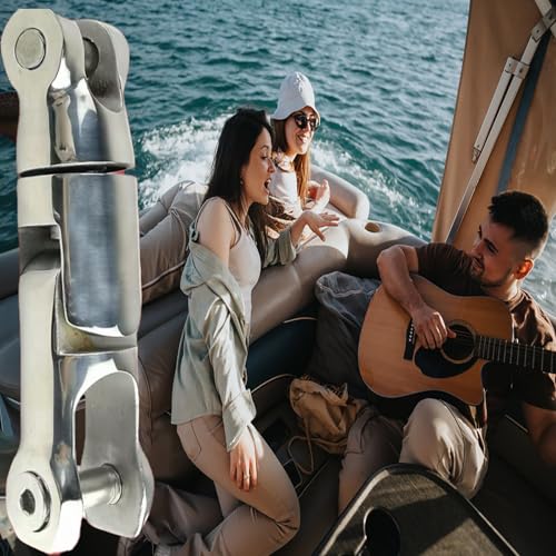 Duty 316 Stainless Steel Multi-Directional Double Anchor Swivel Connector(1/4"-5/16" 3/8"-1/2") - size: 3/8"-1/2"