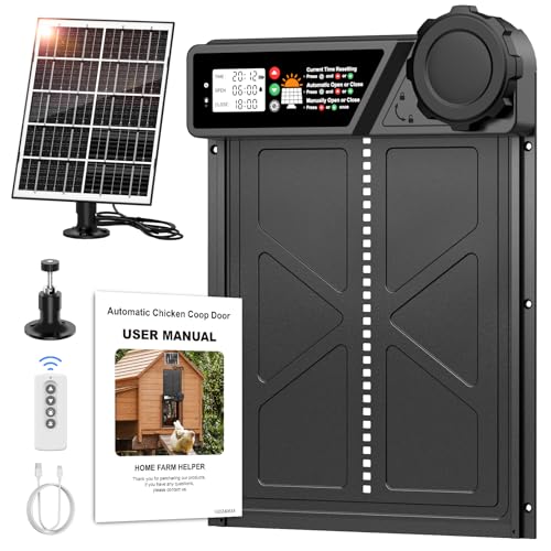 Auto Chicken Door Opener with Timer Modes, Intelligent Obstacle Sensors, Remote Control