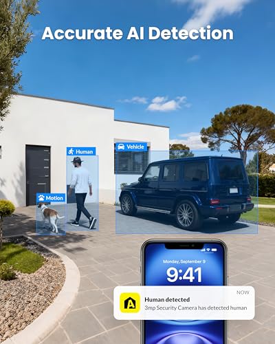 Solar Security Camera Outdoor Wireless, 5MP(3K) Color Night Vision, Battery Powered PIR Motion Detection,2.4GHz WiFi Cameras for Home Surveillance, Light and Sound Alarm, 2-Way Audio, Waterproof - style: 5MP 1 pack