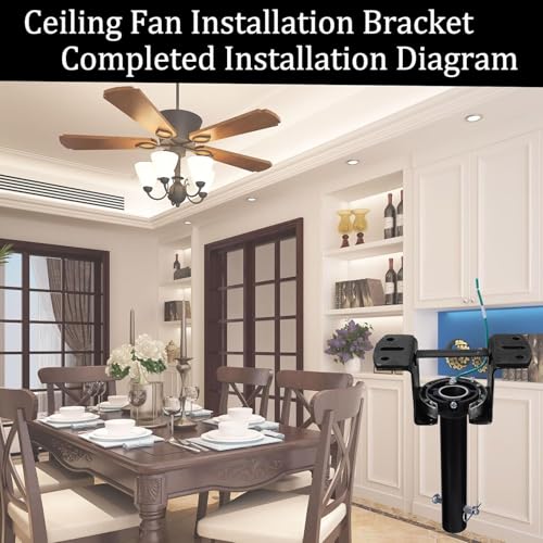 Ceiling Fan Mounting Bracket, Ceiling Canopy Fan Balancing Adapter Kit for Living Room, Outside Patio, Porch