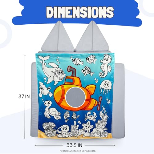 Couch Swag Play Panel for Childrens Foam Sofa Kids Couch (Underwater) - style: Underwater - Coloring Panel