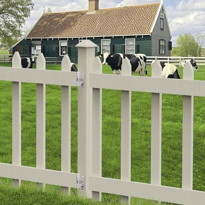 Wall Mount Gate Hinges, 2 Pack Farm & Chain Link Gate Hinges with 5/8" Hinge Pin, Heavy Duty Wall Plate Hinges for Fence Posts(Screws Not Included) - size: 2 Pack (2 pcs)
