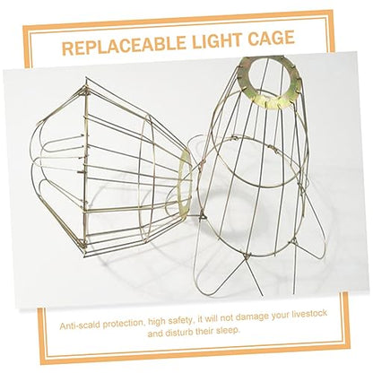 GALPADA 3Pcs Waterproof Heat-Resistant Bulb Cages for Livestock Sturdy Lamp Covers Scald Mesh for Small Animals and Reptiles Heating Light Supply