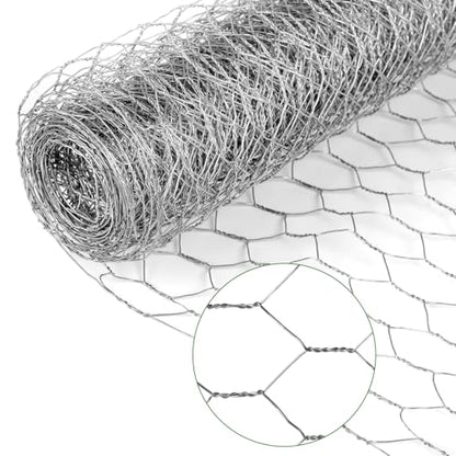 Chicken Wire Mesh,13.7"×169" Poultry Wire Netting,1" Hole Size Hexagonal Galvanized Chicken Wire Mesh Fencing,Outdoor Anti-Rust Garden Animal Barrier Fence for Chicken Coop Barrier Rabbit Cage