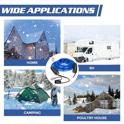 50FT Nwsuewi RV heated water Hose, lead and BPA-free,1/2 inner diameter, anti-freezing temperature drops to -45°F, a great RV accessory for campers, livestock, and agriculture (50FT) - size: 50FT