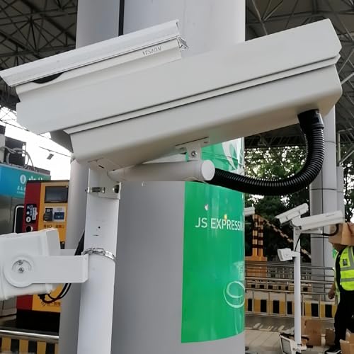 Surveillance Security Camera Mount Bracket, CCTV Wall Mounting Bracket Stand Galvanized Tube Wall Corner Mount Bracket for Heavy-Duty Surveillance Camera