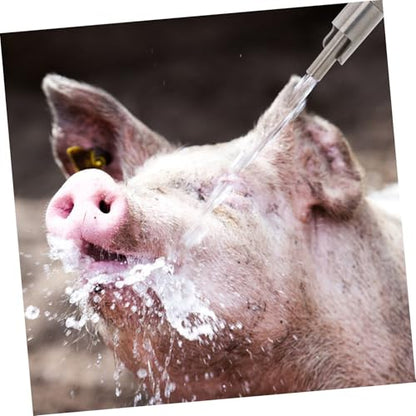 Toyvian Heavy-Duty Stainless Steel Pig Waterer Nozzle Anti-Splash Automatic Nipple Drinker for Livestock Durable Water Dispenser for Pigs Sows and Piglets Easy to Install Clean