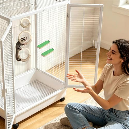 Mygeromon Sugar Glider Toys Climbing Ring Cage Accessories Squirrel Rat Wood Hanging Enrichment Supplies