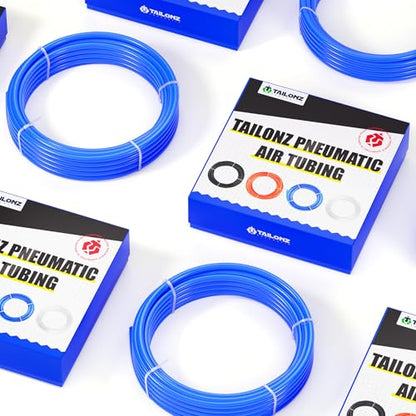TAILONZ PNEUMATIC Air Line 1/4 inch od Blue Pneumatic Nylon Tube 32.8ft Air Brake Tubing Nylon Hose - color: Blue-Nylon, size: 1/4'' OD/32.8ft/10m