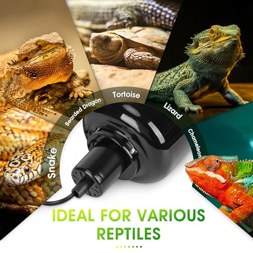 2 Pack Reptile Dome Lamp Cover Light Shade, 8.5 Inch Deep Reptile Dome Light Fixture, Aluminum for Reptile Terrarium with Ceramic Socket and Individual Switch (Bulbs Not Included) - size: 8.5 IN