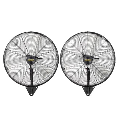 ROVSUN 20" Wall Mounted Fan, High Velocity Industrial Wall Fan, Max 4710 CFM with Wide Angle Oscillating, Suit for Commercial, Residential, Garage, Shop, Greenhouse, Gym, 2-Pack - size: 20''(2-pack)