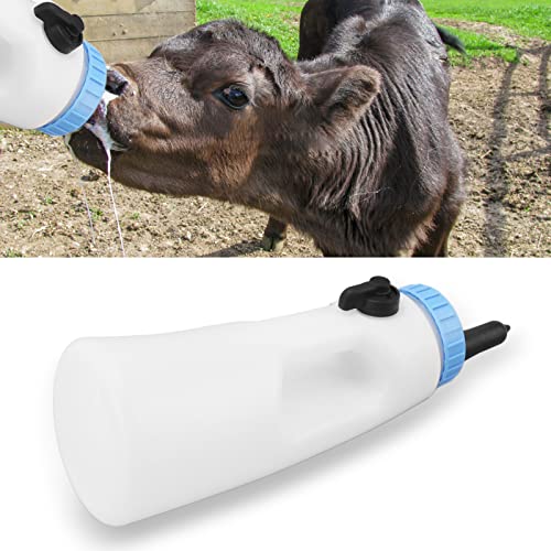 Zooke Premium Calf Feeder, 2.5L Gentle and Easy to Use Calf Fluid Feeder Teat and Ergonomic Bottle, Calf Milk Feeder Bottle with Nipple Sheep Lamb Bottle Set Milking Feeding