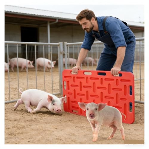 Sturdy and Lightweight Livestock Sorting Panel Pig Sorting Panel Smooth Surface Reusable 30x18/38x30/48x31in Pig Board Hogs Sorting Panel for Goats(121 x 78 cm) - size: 121 x 78 cm