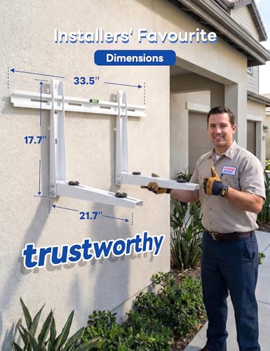 Mini Split Wall Mounting Strong Bracket for 9000 Btu to 36000 Btu Outdoor Ductless Mini Split Air Conditioner Heat Pump AC Systems, Max 485 Lb Capacity - size: 9000-36000 BTU