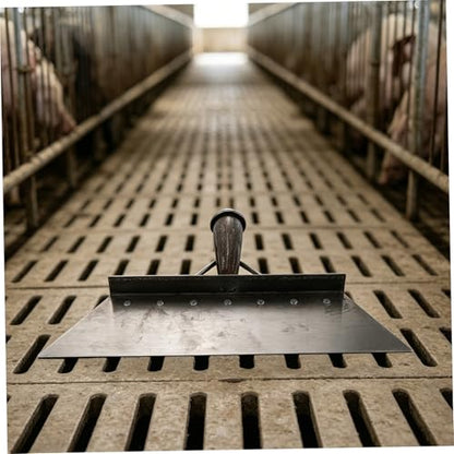 YARNOW Heavy Duty Manganese Steel Barn Shovel and Pasture Manure Scoop 38cm for Livestock Facility Cleaning and Farm Dung Removal