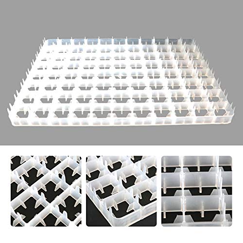YIYIBYUS Portable 5pcs 88 Eggs Incubator Tray, Chicken Duck Tray Egg Hatcher Storage Container for Home Farm Nestling Hatching