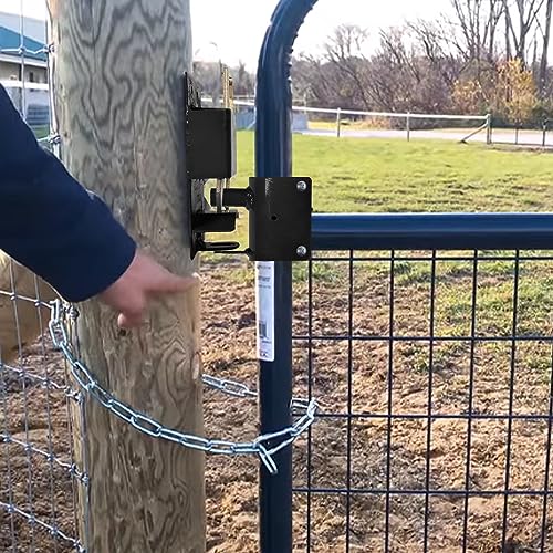 Two-Way Lockable Gate Latch – Heavy-Duty S16100100 (Big Black) – Perfect for Farm, Ranch, Pasture, Livestock & Field Gates – Universal Fit for Round or Square Tubes - size: BIG BLACK 1PACK