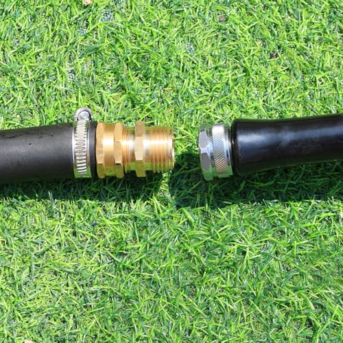 Garden Hose Fittings Connectors Adapter Solid Brass Repair double male to male faucet leader coupler dual water hose connector(3/4" GHT Double Male) (6-PCS) - color: 6 Pack