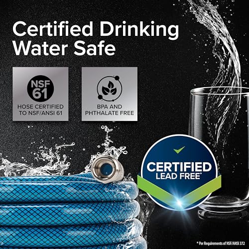 Camco TastePURE 4-Foot Premium Camper/RV Drinking Water Hose - Features a Heavy-Duty No-Kink Design with Strain Relief Ends & 5/8-Inch Inside Diameter - NSF Drinking Water Safe Certified (22813) - size: 4 Feet
