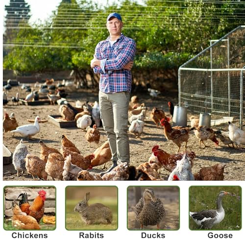Chicken Coop Large Metal Chicken Coop for 6-10 Chickens with Waterproof CoverWalk-in Poultry Cage Chicken Run,Chicken House for Outdoor - size: 117.6"L x 78.0"W x 78.0"H