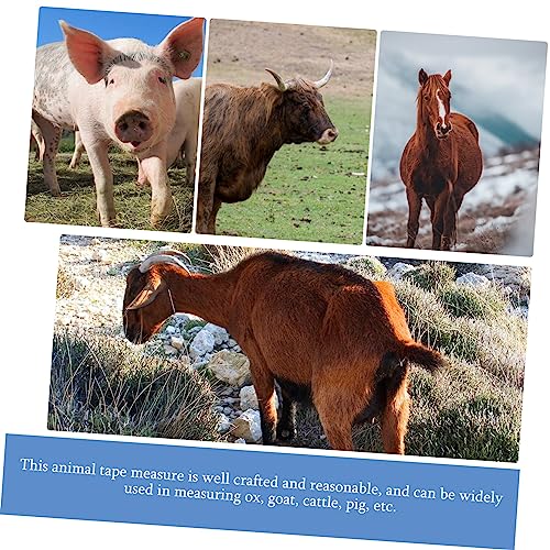 Gatuida Animal Weight Measuring Tape Flexible Soft Farm Supply Tool for Pigs Cattle Goats Chest Waist Measurement Livestock Body Tape Portable