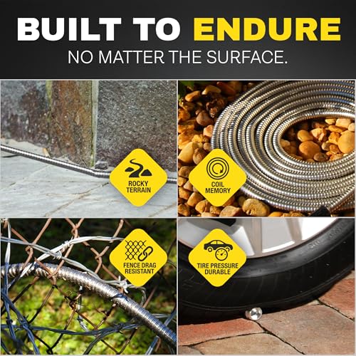 BIONIC STEEL Short 10 Ft Hose Extension, 10 Ft x 5/8 In. Short Hose Connector for Reel, Leak Proof Connection, Heavy Duty, Non Kinking, Flexible, Heavy Duty - size: 10'