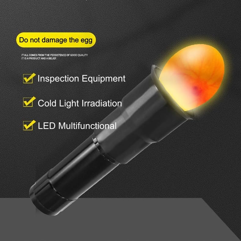 LED Egg Candler Tester Lamp for Monitoring Embryo Development, Light Candling Device