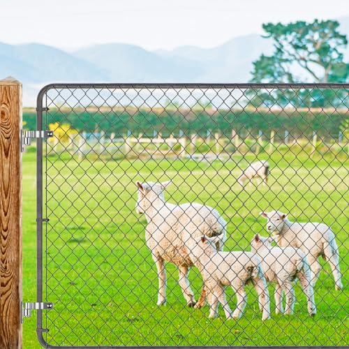 Insaga Heavy Duty 304 Stainless Steel Gate Hinges 2 Pcs, Wall Mount Hardware with 5/8" Pin, One-Piece Cast Hinge for Farm, Fence, Chain Link, Wooden & Metal Gates - color: Silver-SS-Hole-2Pcs